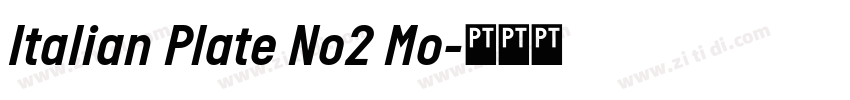 Italian Plate No2 Mo字体转换